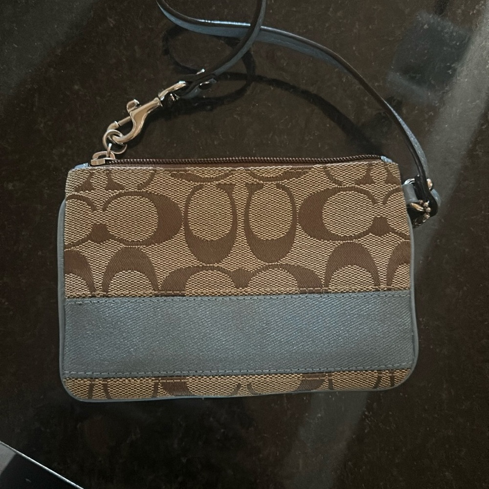 Coach Monogram Wristlet